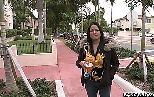 Cute brunette gets seduced by a sweet lad