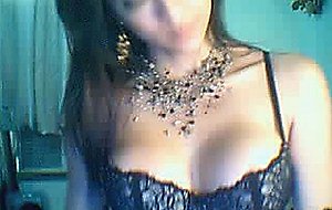 Pretty ts strokes her cock