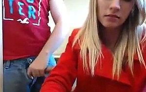 Cute teen shows her friends her bj skills