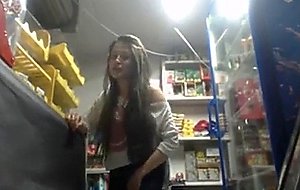 Teen having fun at work