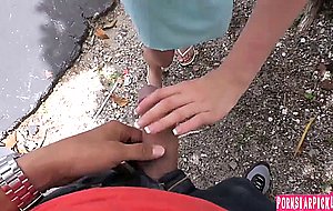 Cute student sucks cock in public p4 