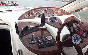 Threesome fun on a yacht
