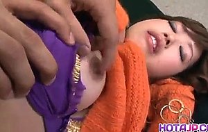 Emiri senoo has boobs squeezed while is nailed