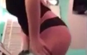 Hot blonde amateur strips