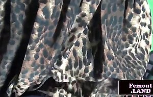 Masturbating trap drills her asshole