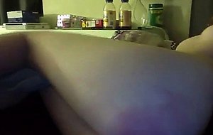 Redhead fingers ass & pussy on skype