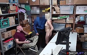 Blonde teen fucked by a mall cop