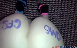 Cute pawg takes a 10 inch cock
