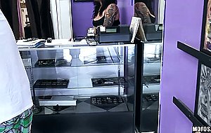 Brunette teen pays for tattoo with sex