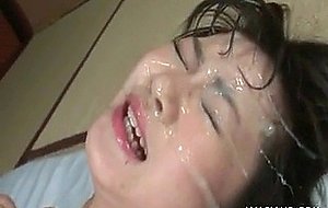 Amateur asian cock suckers have cum on face