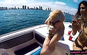 Cute teen besties boat party leads to nasty group sex