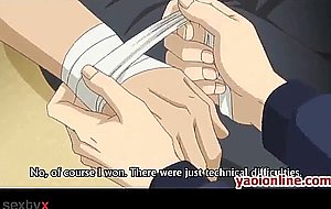 Two mature hentai guy having honey kiss