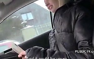 Gorgeous amateur gets banged in a public