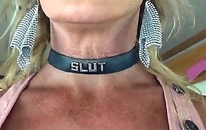 Interracial fuck for a blonde tranny whore