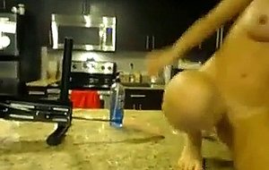 Horny wife swallows a mouthful of honey jizz