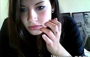 College teen girl masturbates on we