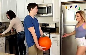 Brother secretly fuck sister behind mom