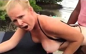 Wife dogging for black cock on beach