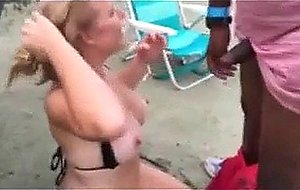 Wife dogging for black cock on...