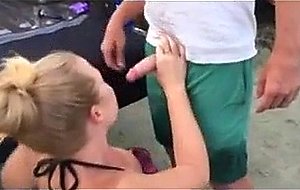 Wife dogging for black cock on beach