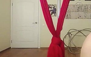 Incredible diddling by flexi lady on swing