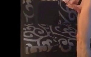 Trans cutie cums into her own mouth