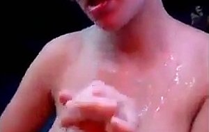 Busty masked housewife giving head