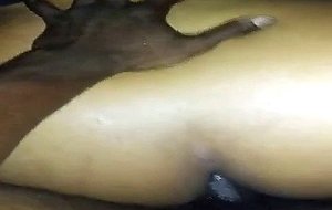 Ebony big booty takes big black cock! wowzers