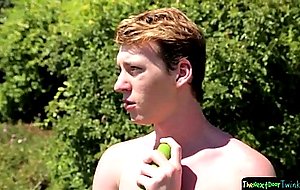 Dickriding teen twink stroking his dong 