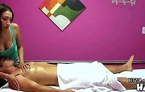 Nice erotic massage from asian babe