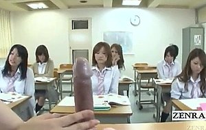 Subtitled japanese schoolgirls sexual education class