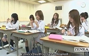 Subtitled japanese schoolgirls sexual education class