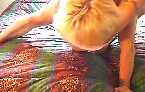 Amateur short-haired blond girl and bald guy 