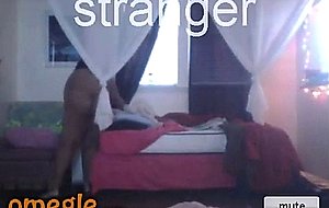 Omegle ebony fatty making her bed naked 