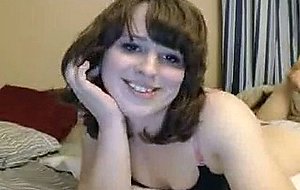 Teen tgirl masturbates by webcam