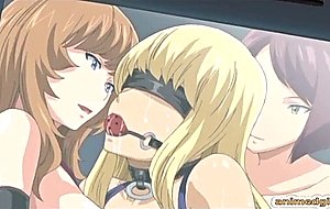 Busty hentai coed caught and intense group poked wetpussy