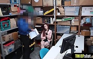 Beautiful redhead shoplifter fucked 