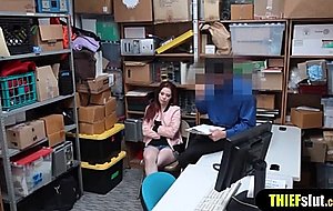 Beautiful redhead shoplifter fucked 