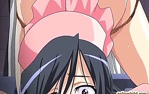 Japanese anime nurse dildoed ass and pussy