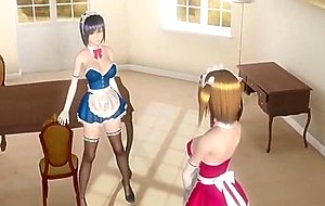 D hentai maid fucked by busty shemale anime