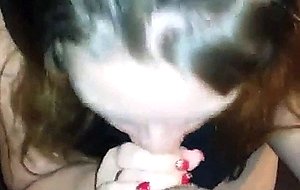 Wife sucks me clean even my balls