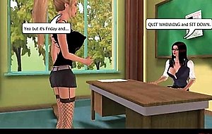 Horny ts teacher gets bj