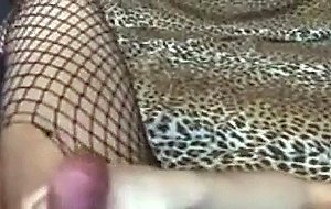 Ts in body stocking bangs blindfolded guy