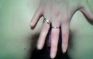 Girl play with her hairy wet...