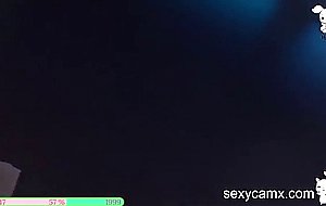 Hot busty bouncing boobs brunette rides live at se 