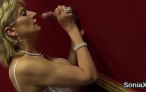 Cheating english milf lady sonia showcases her hug 