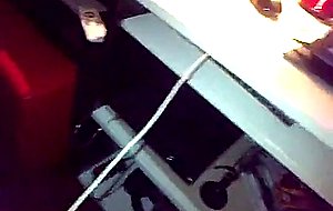 Latina amateur tranny sucking two cocks