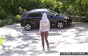 Busty arab chick Aaliyah Hadid blackmailed into having anal with FBI agent