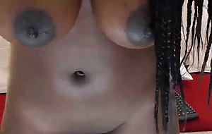black colombian babe loves her vibrating toy