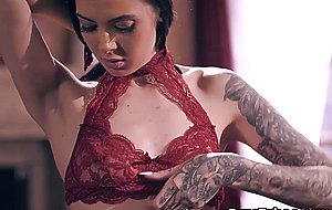 Super hot step dauther Marley Brinx spanked by dad